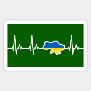 Ukrainian Flag My Heart Beats for Ukraine Magnet